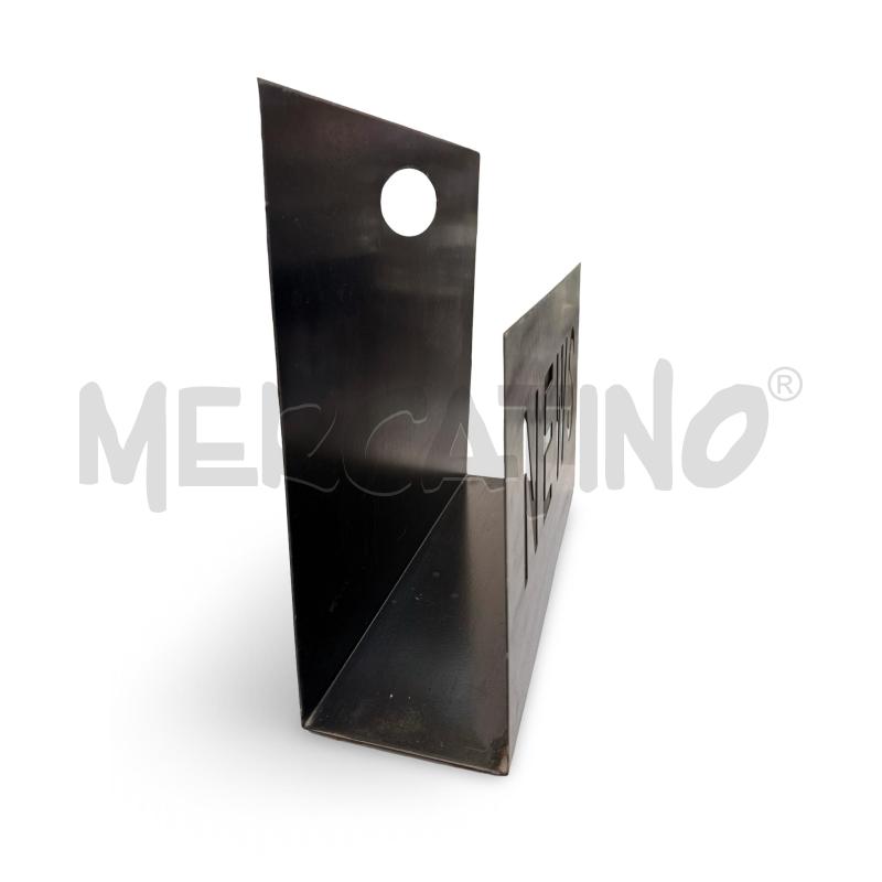 PORTA RIVISTE METALLO NERO GRIGIO NEWS 36X10X31 CM | Mercatino dell'Usato Osasco 2