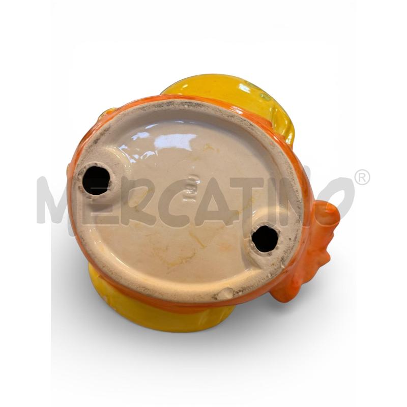 PORTA UOVA GALLINA CERAMICA ARANCIONE GIALLO 22X16 CM | Mercatino dell'Usato Osasco 5