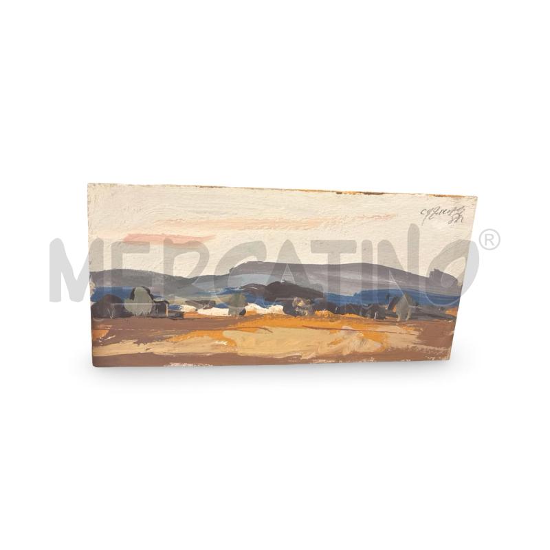 QUADRETTO CARENA TEMPERA SU CARTONCINO 27X14 CM | Mercatino dell'Usato Osasco 1