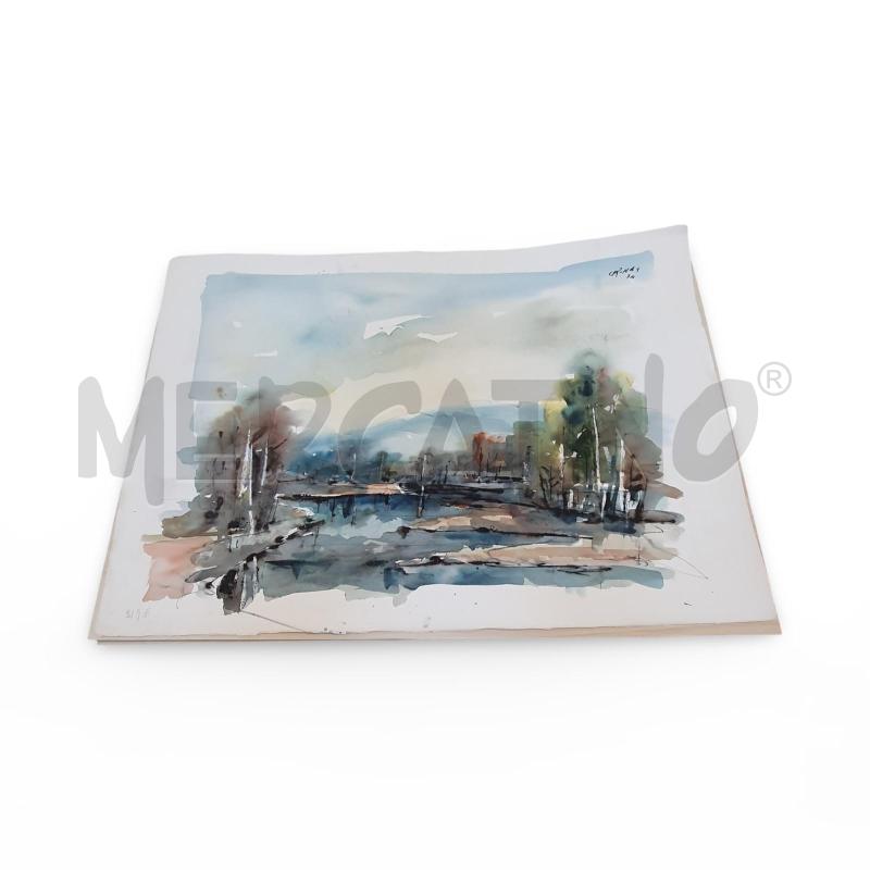 QUADRO ACQUERELLO CARENA  57X75 CM PAESAGGIO | Mercatino dell'Usato Osasco 1