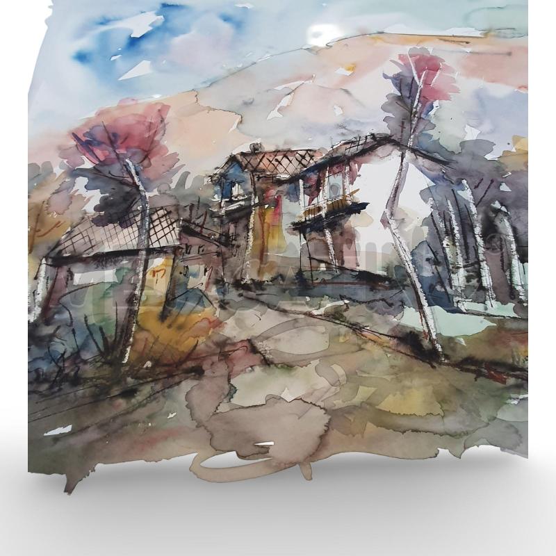 QUADRO ACQUERELLO CARENA  57X75 CM PAESAGGIO | Mercatino dell'Usato Osasco 2