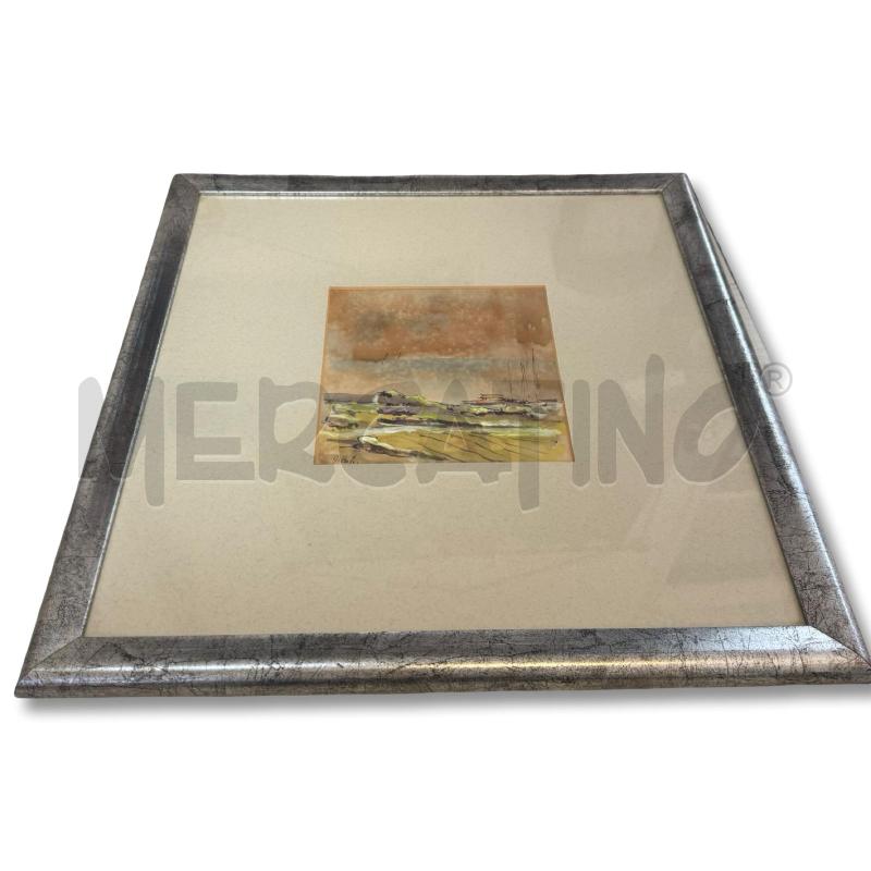 QUADRO ACQUERELLO GERMANO ALBERTI  CORNICE ARGENTATA | Mercatino dell'Usato Osasco 1