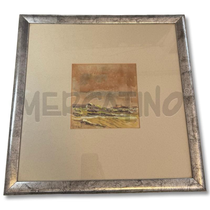 QUADRO ACQUERELLO GERMANO ALBERTI  CORNICE ARGENTATA | Mercatino dell'Usato Osasco 2