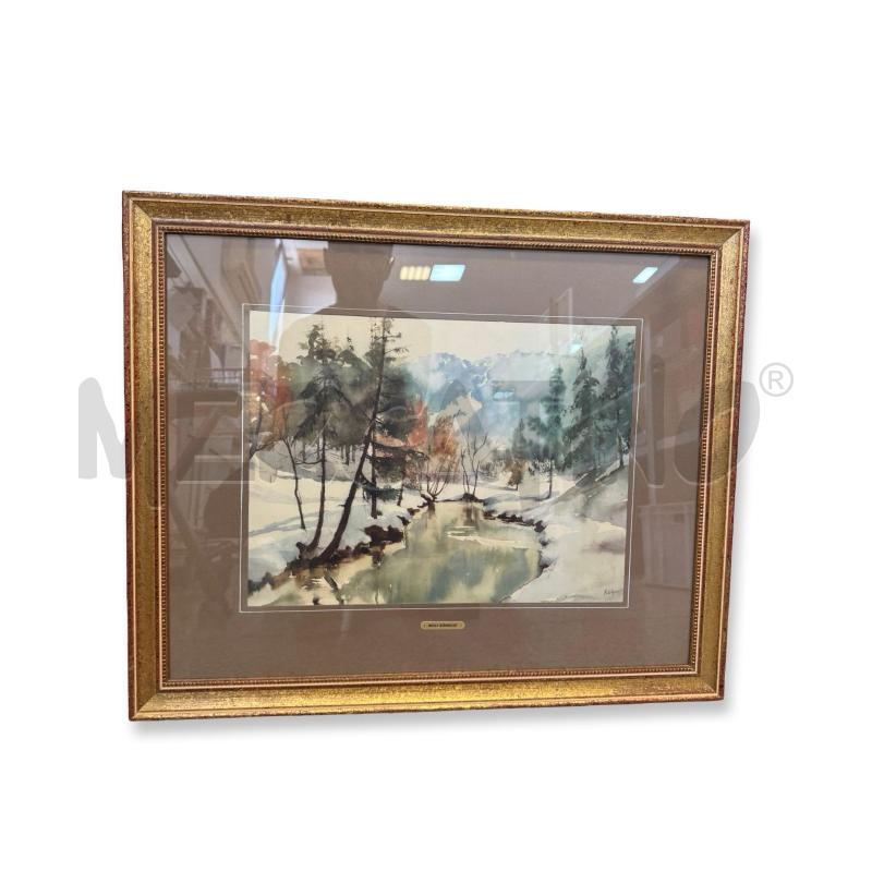 QUADRO ACQUERELLO WOLF ROHRICHT 20X30  | Mercatino dell'Usato Osasco 1