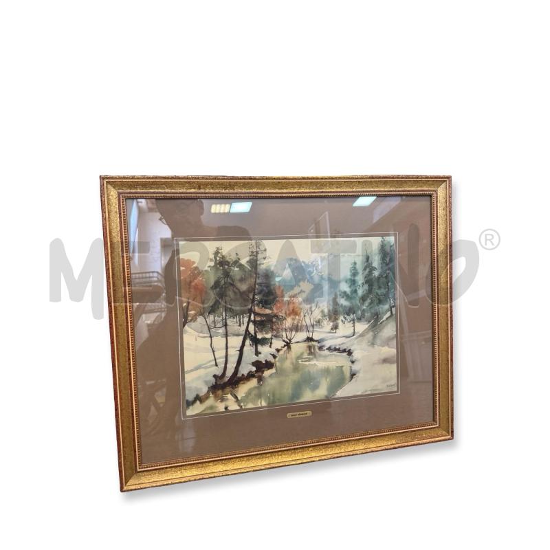 QUADRO ACQUERELLO WOLF ROHRICHT 20X30  | Mercatino dell'Usato Osasco 3