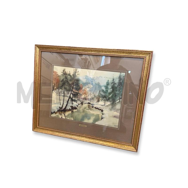 QUADRO ACQUERELLO WOLF ROHRICHT 20X30  | Mercatino dell'Usato Osasco 4