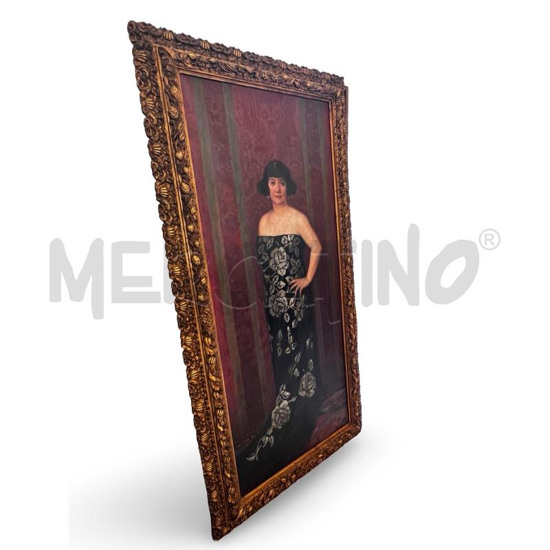 QUADRO DAMA FIRMATO AUTORE SIMONETTI 1925 | Mercatino dell'Usato Osasco 2
