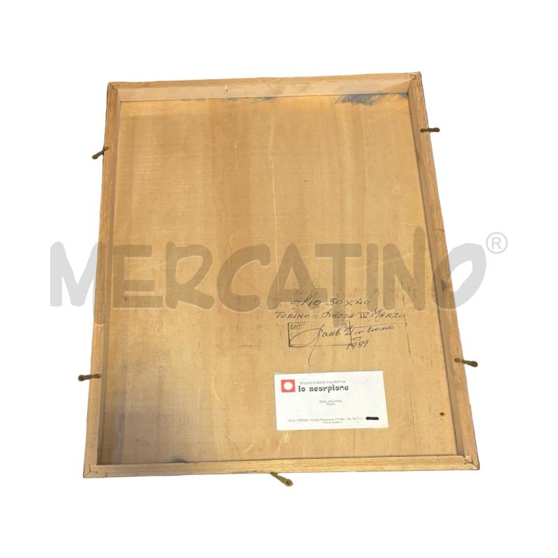 QUADRO OLIO SU TELA 30X40 CM PAUL AIGLIONE SCORCIO TORINO | Mercatino dell'Usato Osasco 3