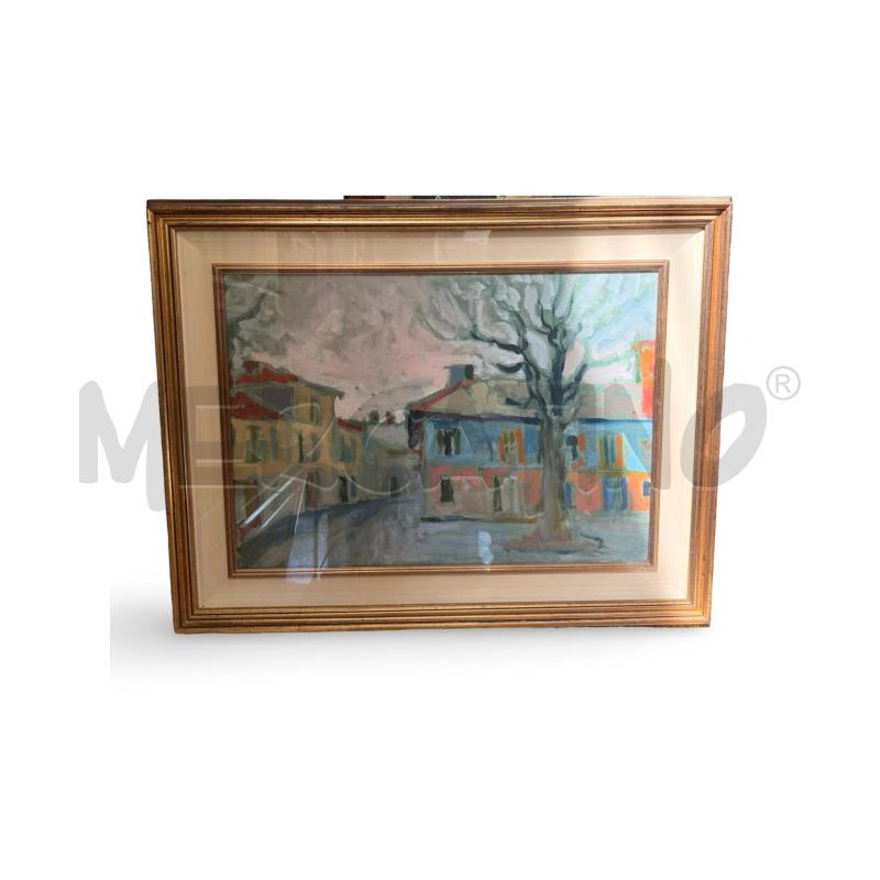 QUADRO OLIO SU TELA ANTONIO RUSSO VILLAGGIO 55X70 CM | Mercatino dell'Usato Osasco 1
