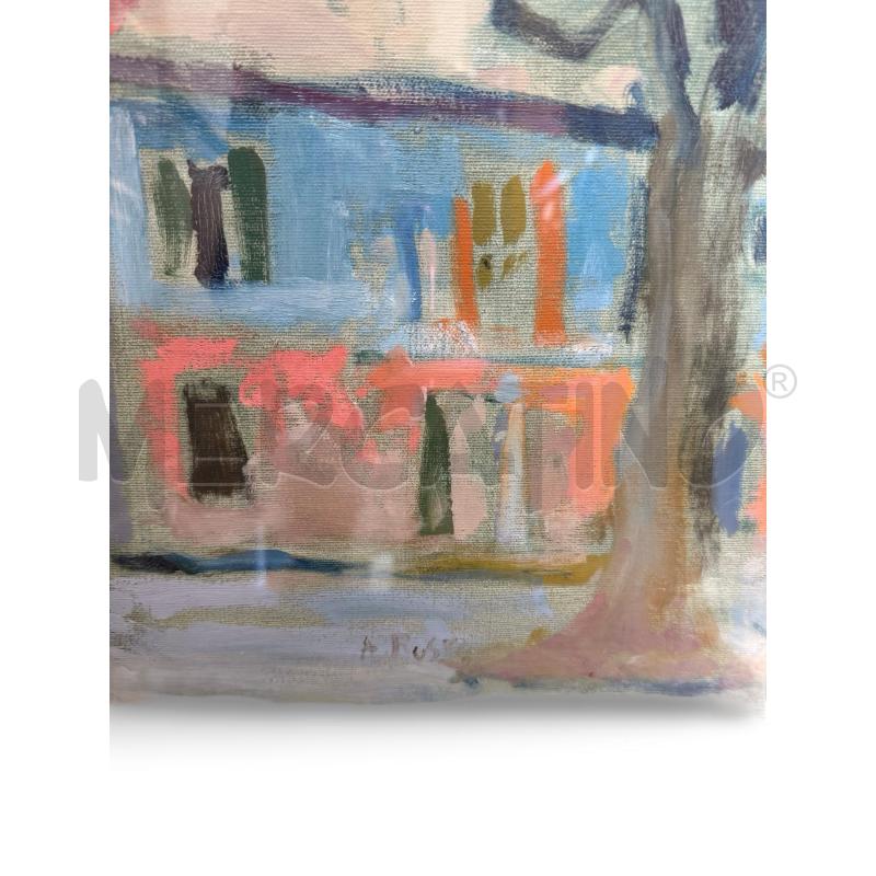 QUADRO OLIO SU TELA ANTONIO RUSSO VILLAGGIO 55X70 CM | Mercatino dell'Usato Osasco 2