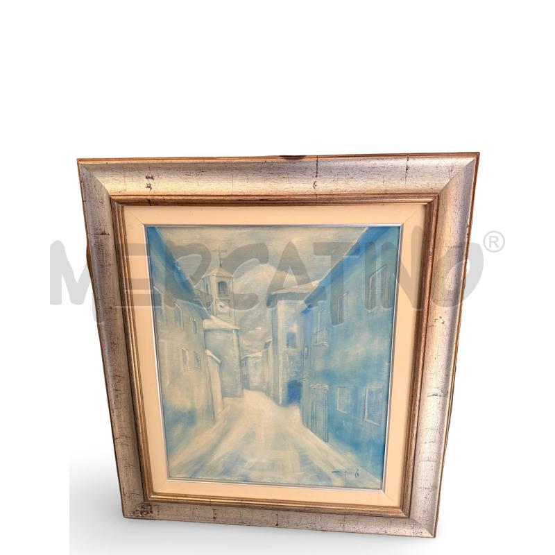 QUADRO OLIO SU TELA CLAUDIO PONS 50X60 VILLAGGIO INNEVATO | Mercatino dell'Usato Osasco 1