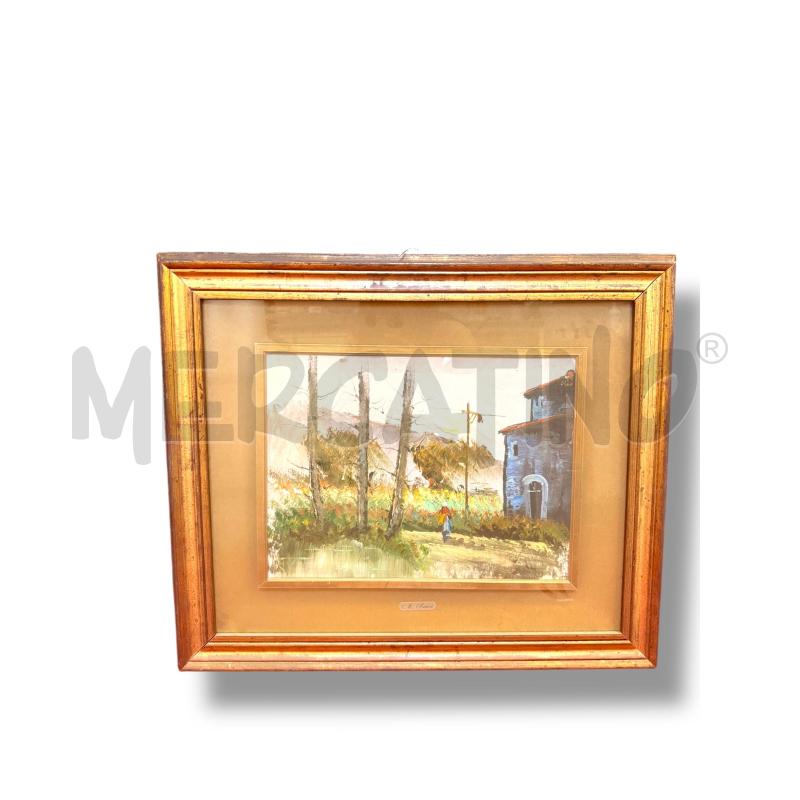 QUADRO OLIO SU TELA SANTINI CASA NEL BOSCO | Mercatino dell'Usato Osasco 1