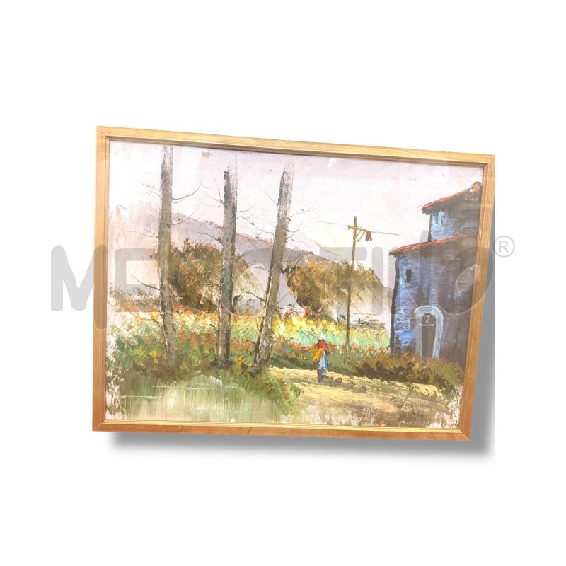 QUADRO OLIO SU TELA SANTINI CASA NEL BOSCO | Mercatino dell'Usato Osasco 2