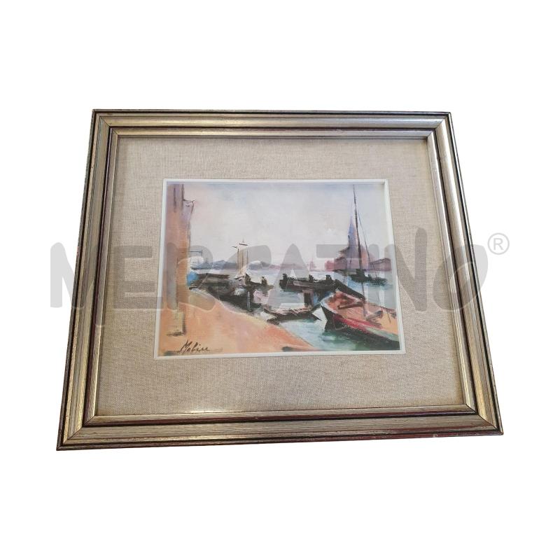 QUADRO PITTORE MOLIN OLIO SU TELA VENEZIA 23X18 CM | Mercatino dell'Usato Osasco 1