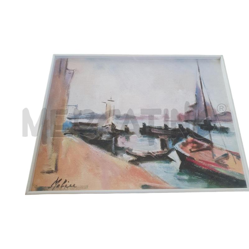 QUADRO PITTORE MOLIN OLIO SU TELA VENEZIA 23X18 CM | Mercatino dell'Usato Osasco 3