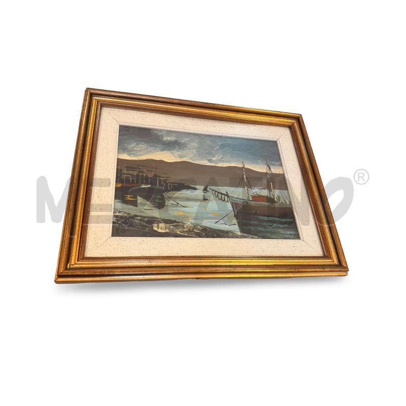 QUADRO POTTORE EROS CON CERTIFICA PAESAGGIO MARINO 34X24 | Mercatino dell'Usato Osasco 1