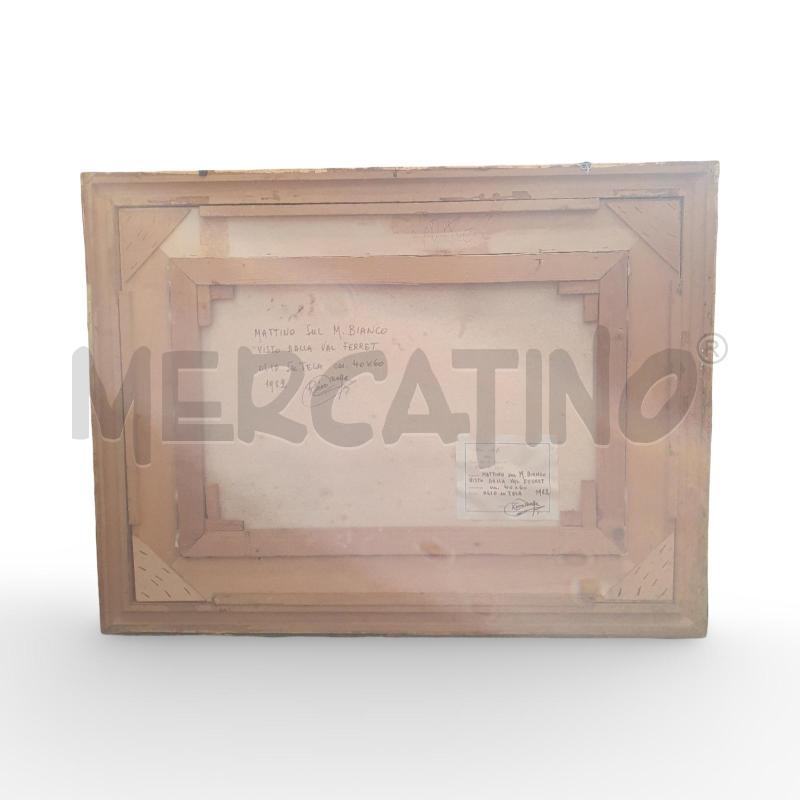 QUADRO R. MOFFA MATTINO SUL MONTE BIANCO TELA 60X40 CM PIÙ CORNICE | Mercatino dell'Usato Osasco 2