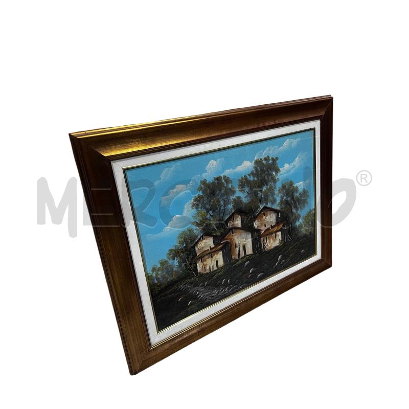 QUADRO RIPRODUZIONE OLIO SU TELA BATTISTI PAESAGGIO  | Mercatino dell'Usato Osasco 1