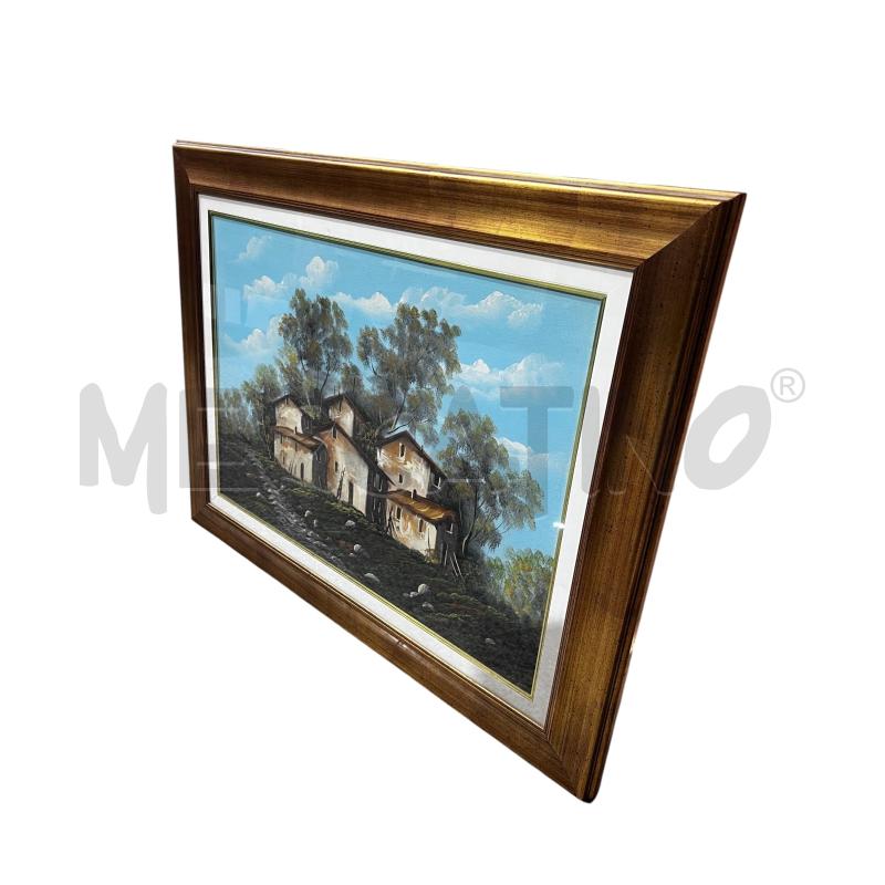 QUADRO RIPRODUZIONE OLIO SU TELA BATTISTI PAESAGGIO  | Mercatino dell'Usato Osasco 2