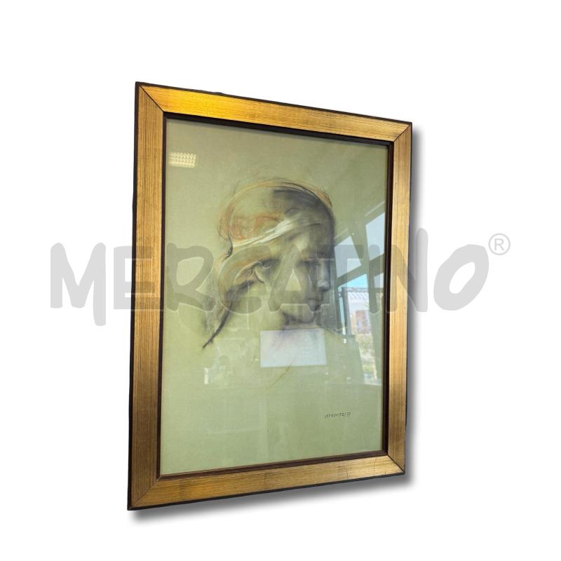 QUADRO SYLVIA LEFKOVITZ CARBONCINO E TECNICA MISTA 68X50  | Mercatino dell'Usato Osasco 1