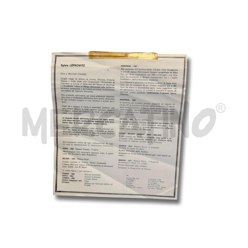 QUADRO SYLVIA LEFKOVITZ CARBONCINO E TECNICA MISTA 68X50  | Mercatino dell'Usato Osasco 4