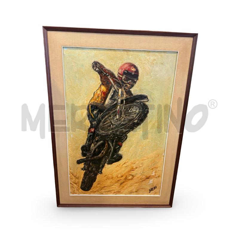 QUADRO TEMPERA MOTO FIRMA LUPO 100X70 | Mercatino dell'Usato Osasco 1