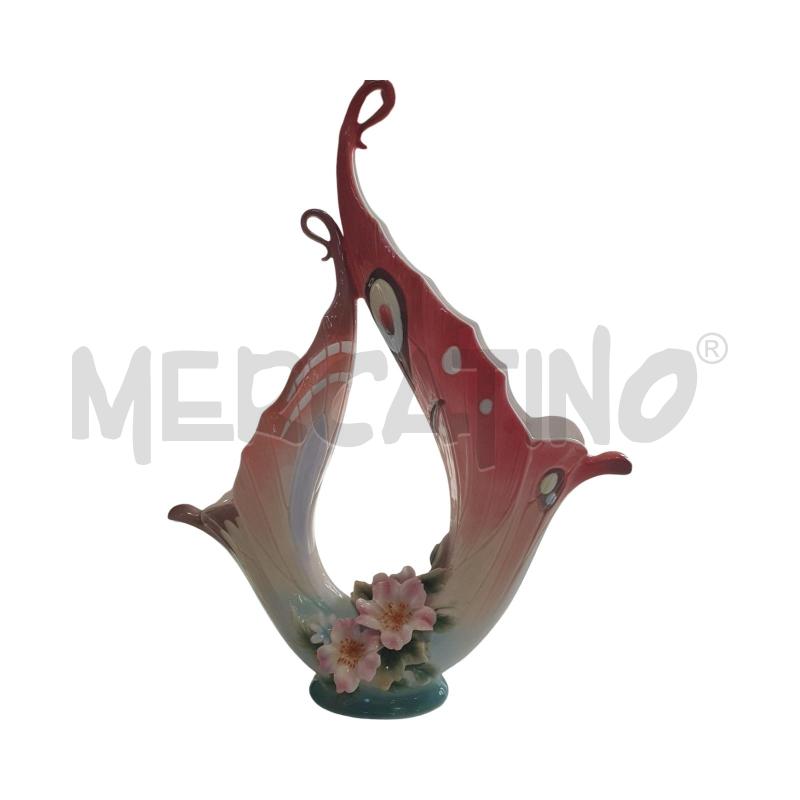 RARO VASO A FARFALLA PORCELLANA FRANZ 38 CM | Mercatino dell'Usato Osasco 1