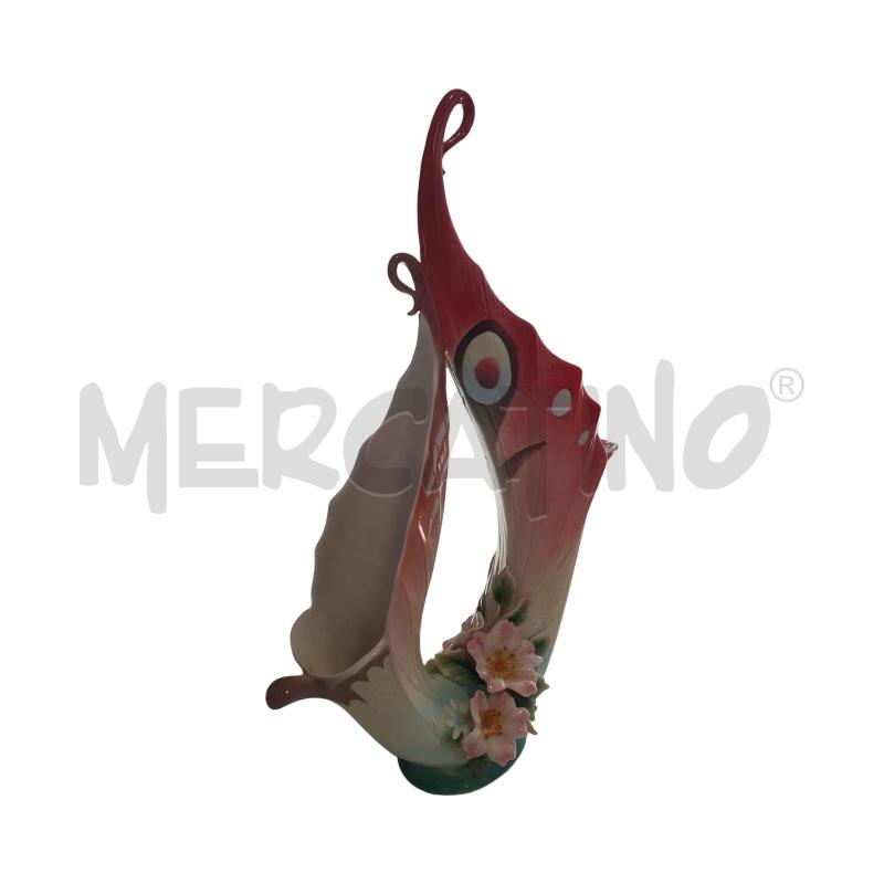 RARO VASO A FARFALLA PORCELLANA FRANZ 38 CM | Mercatino dell'Usato Osasco 2