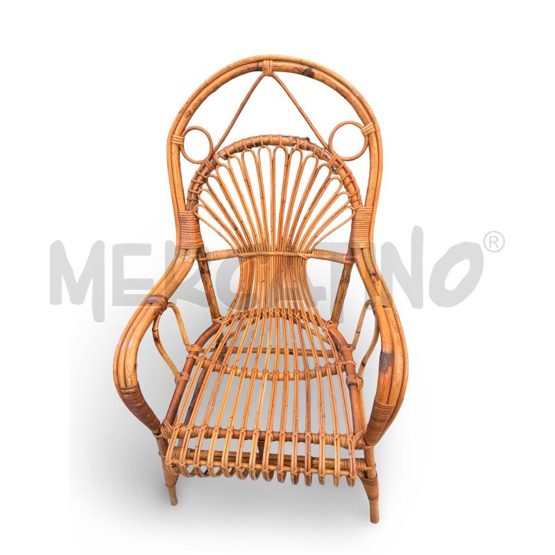 SALOTTO VIMINI BAMBU 4 PZ. 2 POLTRONE+DIVANO+CARRELLO | Mercatino dell'Usato Osasco 3