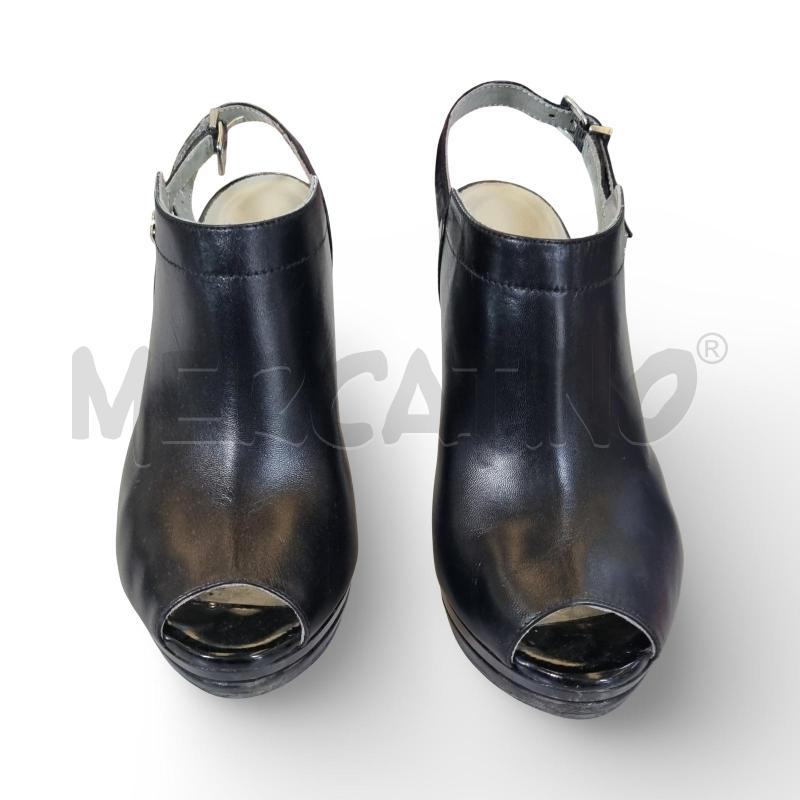 SANDALO CON TACCO DONNA NERO GIARDINI NERO N.35 | Mercatino dell'Usato Osasco 2