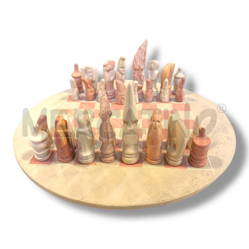 SCACCHIERA SAPONARIA TONDA SCACCHI BIANCO ROSA | Mercatino dell'Usato Osasco 3