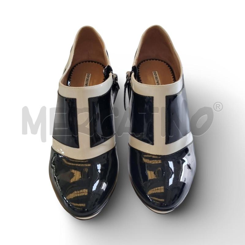 SCARPE DONNA EMPORIO ARMANI BIANCA E NERA TACCO ALTO | Mercatino dell'Usato Osasco 2