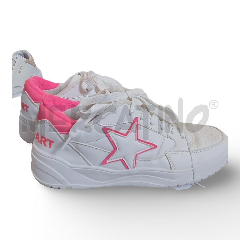 SCARPE DONNA GINNASTICA BIANCHE STELLA FUCSIA SHOP ART | Mercatino dell'Usato Osasco 1