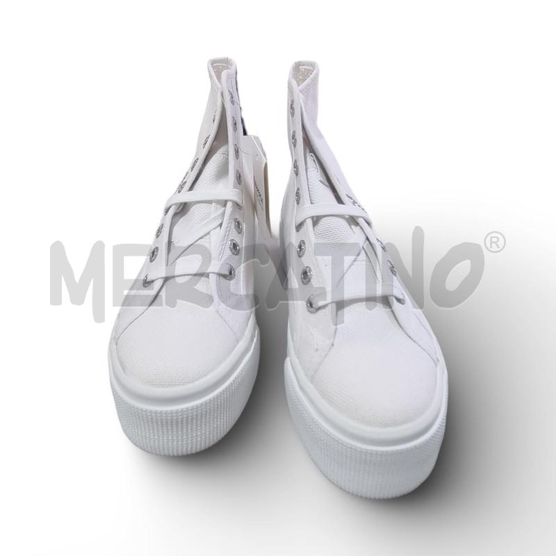 SCARPE DONNA TELA BIANCHE SUPERGA CON PLATEAU  | Mercatino dell'Usato Osasco 2