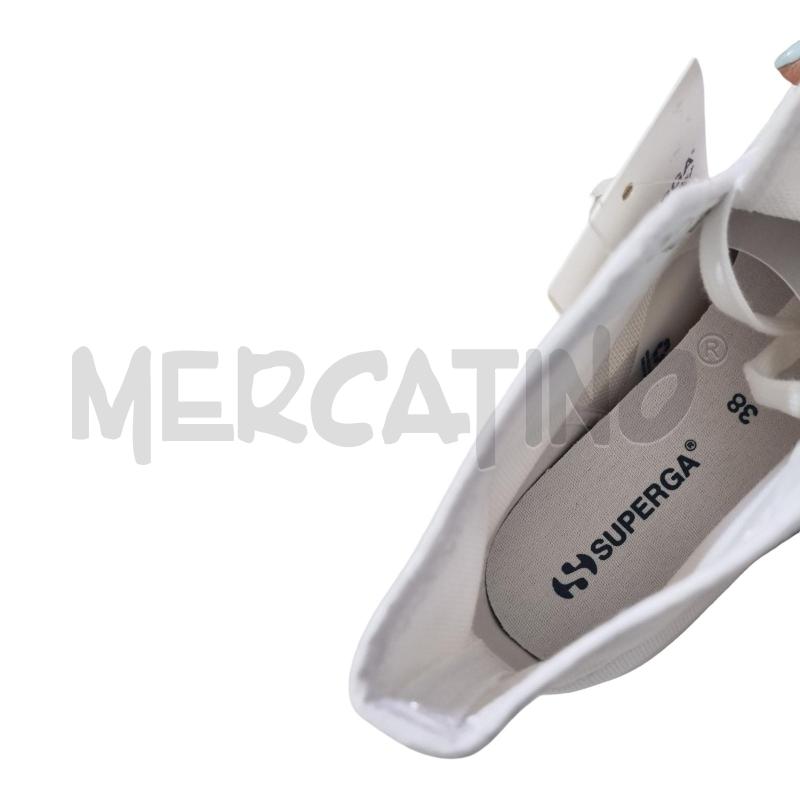 SCARPE DONNA TELA BIANCHE SUPERGA CON PLATEAU  | Mercatino dell'Usato Osasco 4