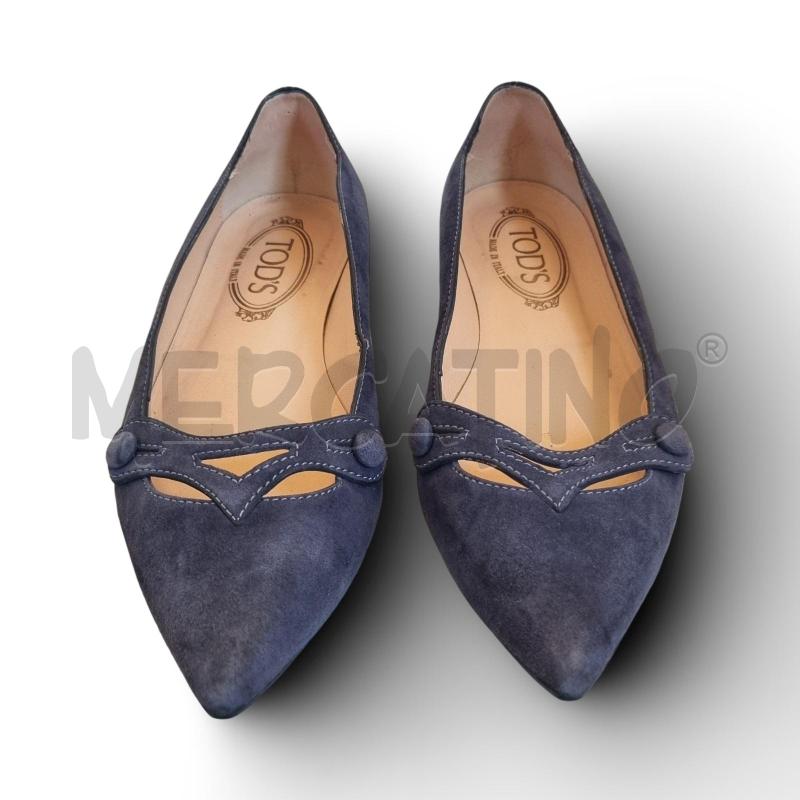 SCARPE DONNA TODS PUNTA BLU CON BOTTONCINI | Mercatino dell'Usato Osasco 1