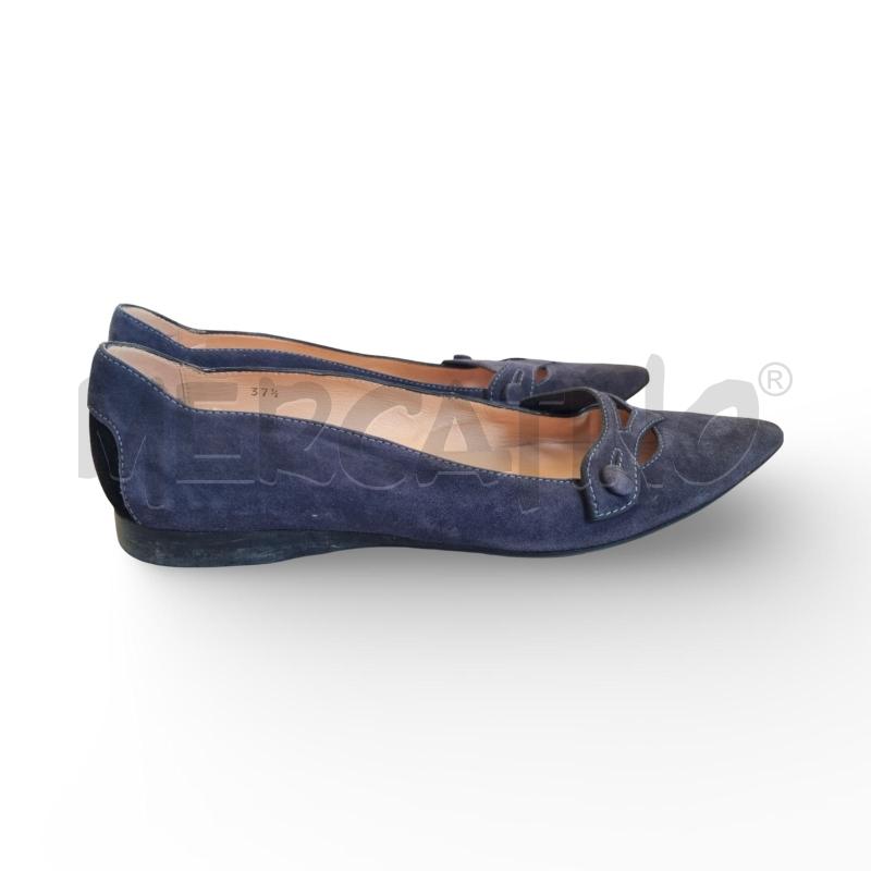 SCARPE DONNA TODS PUNTA BLU CON BOTTONCINI | Mercatino dell'Usato Osasco 2