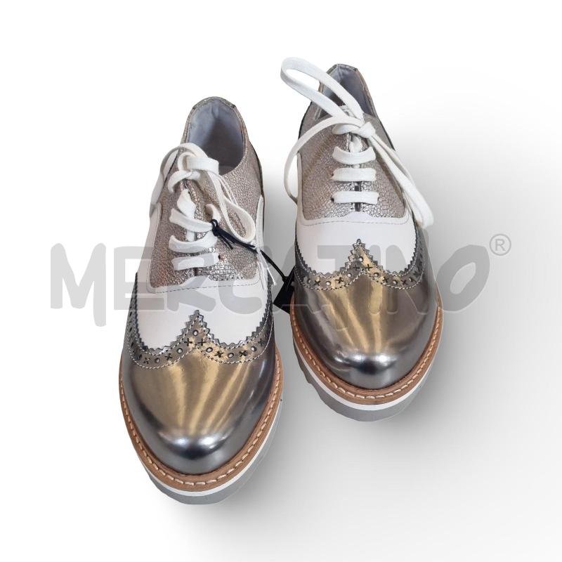 SCARPE DONNA TRUSSARDI JEANS INGLESINE BIANCHE GRIGIE | Mercatino dell'Usato Osasco 1