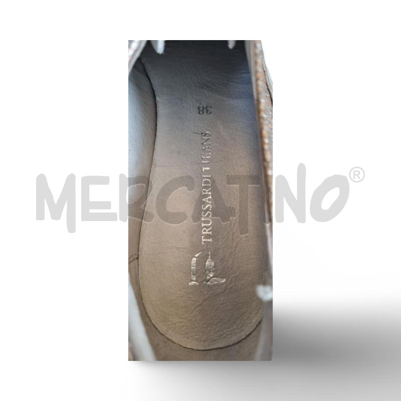 SCARPE DONNA TRUSSARDI JEANS INGLESINE BIANCHE GRIGIE | Mercatino dell'Usato Osasco 4