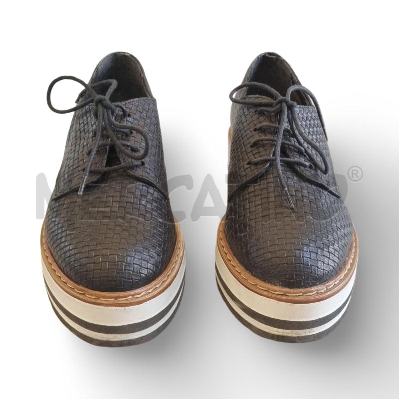 SCARPE DONNA VIA MAESTRA NERE INTRECCIATE  | Mercatino dell'Usato Osasco 1
