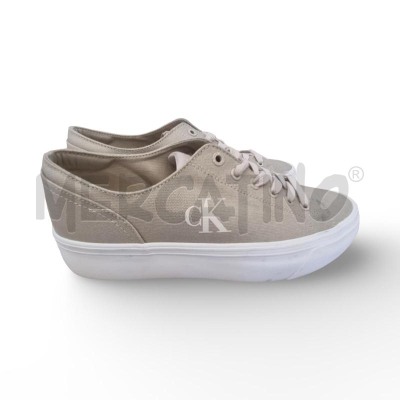 SCARPE UOMO BEIGE TELA CALVIN KLEIN  | Mercatino dell'Usato Osasco 1