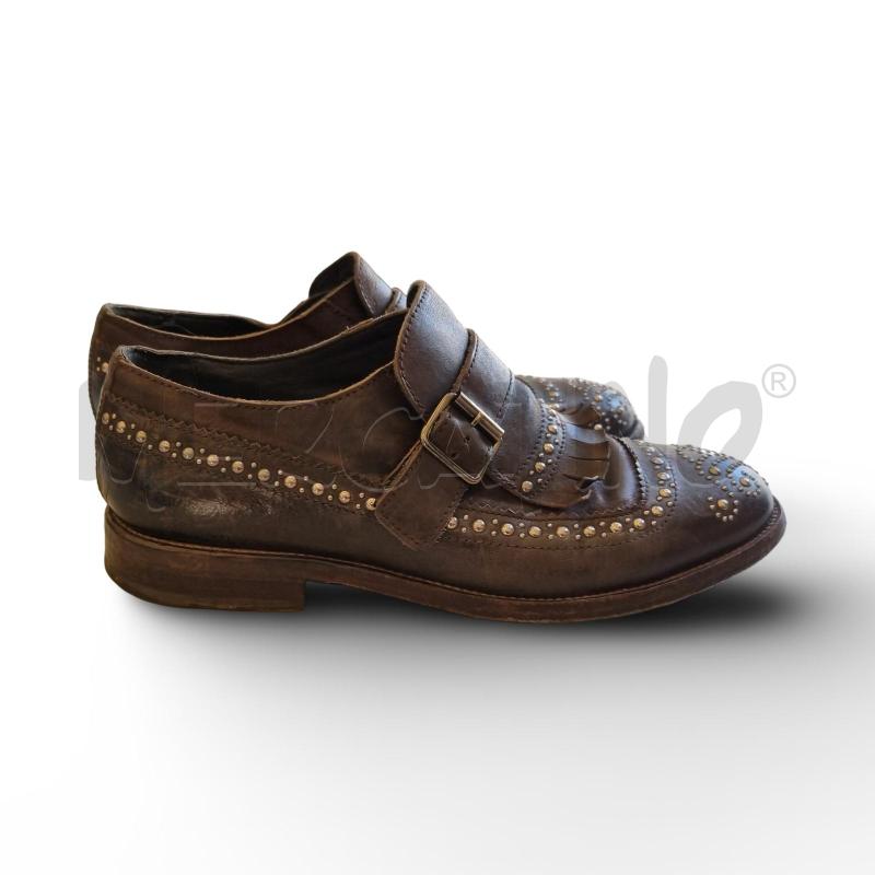 SCARPE UOMO MOMA MARRONI CON FIBBIA E BORCHIETTE  | Mercatino dell'Usato Osasco 2