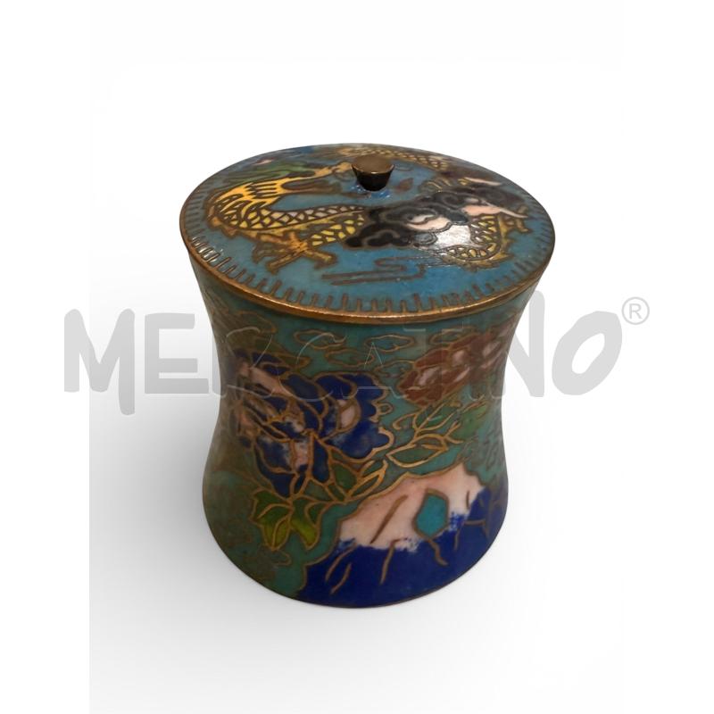 SCATOLA PORTA THE' CLOISONNE 5 CM | Mercatino dell'Usato Osasco 1