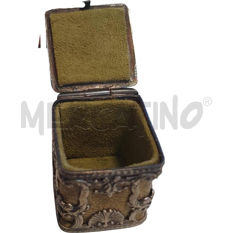 SCATOLINA ARG 800 30MM X 30 MMCHIUSURA PERFETTA INTERNO VELLUTINO VERDE INTARSI  | Mercatino dell'Usato Osasco 4