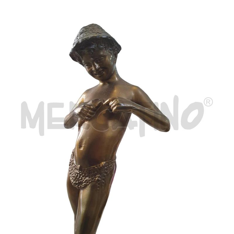 SCULTURA BRONZO BASE MARMO PRIMI 900 | Mercatino dell'Usato Osasco 3