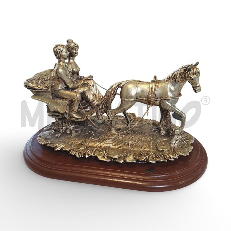 SCULTURA CARROZZA RESINA ARGENTATA | Mercatino dell'Usato Osasco 1