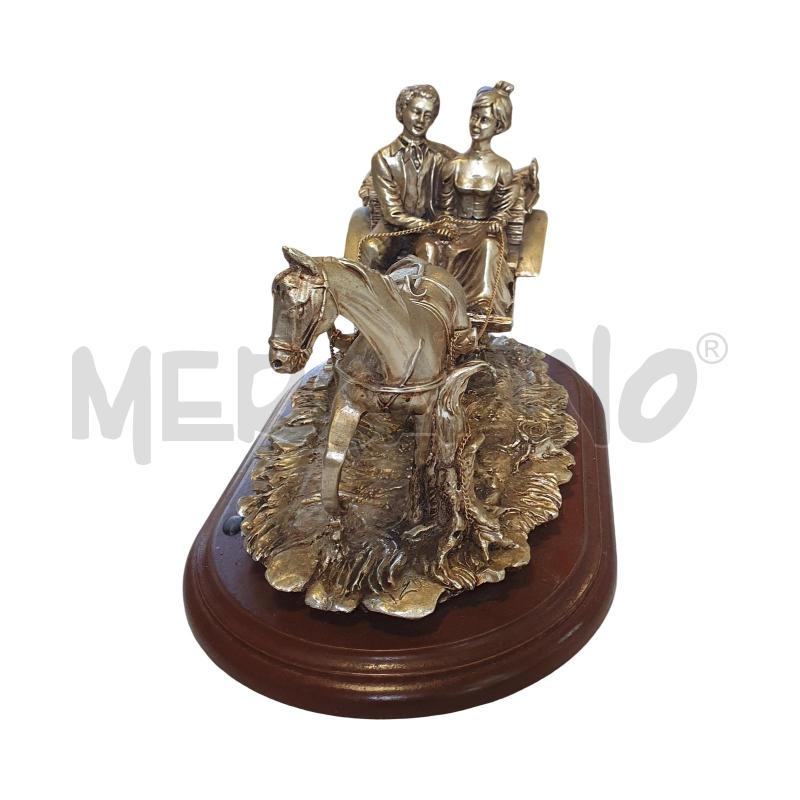 SCULTURA CARROZZA RESINA ARGENTATA | Mercatino dell'Usato Osasco 2