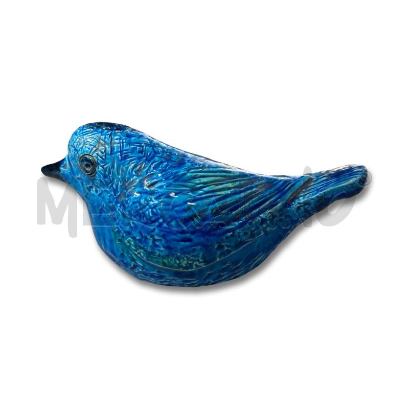 SCULTURA VINTAGE PASSERO IN CERAMICA RIMINI BLU ALDO LONDI PER BITSSI ANNI 60 20 CM  | Mercatino dell'Usato Osasco 1