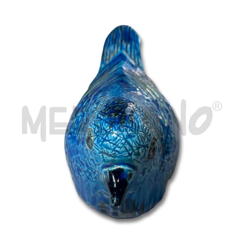 SCULTURA VINTAGE PASSERO IN CERAMICA RIMINI BLU ALDO LONDI PER BITSSI ANNI 60 20 CM  | Mercatino dell'Usato Osasco 2