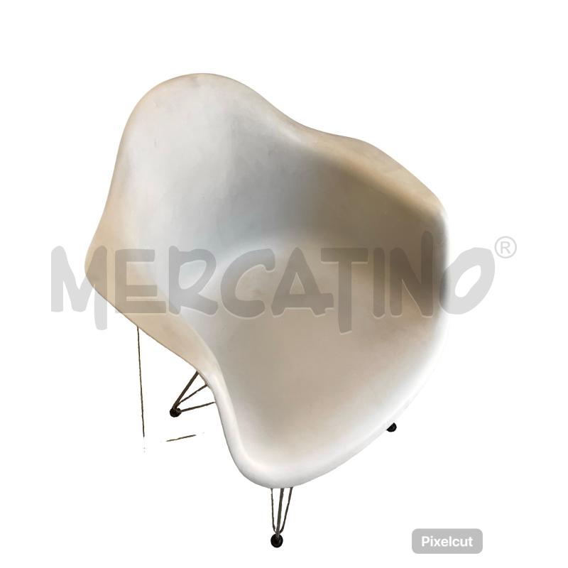 SEDIA DESIGN STILE VITRA EAMES PLASTIC GRIGIA | Mercatino dell'Usato Osasco 4